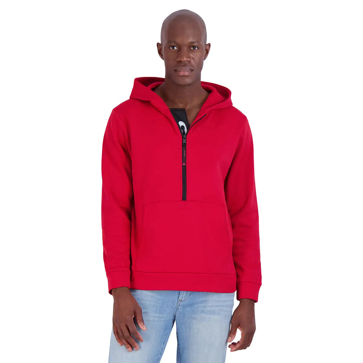 Canada Weather Gear Men's 1/2 Zip Hoodie Red Black Half Zip & Quarter Zip - Tophatter Daily Deals