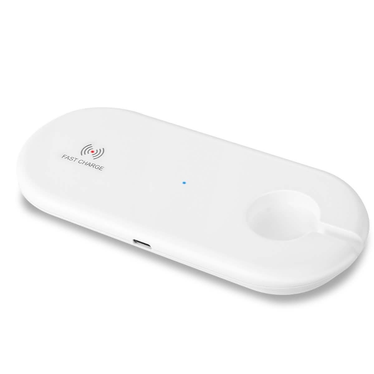 2-in-1 10W Qi Wireless Charging Pad Mobile Accessories - Tophatter Daily Deals