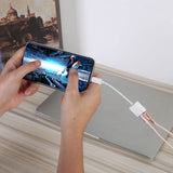 2-in-1 3.5mm Headphone Adapter Charger Audio Splitter Dongle Mobile Accessories - Tophatter Daily Deals