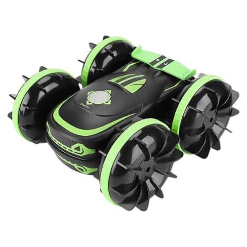 2-in-1 Amphibious RC Car Toy 4GHz 4WD Double-sided 360¬∞ Rotating Stunt Car Green Toys & Games - Tophatter Daily Deals