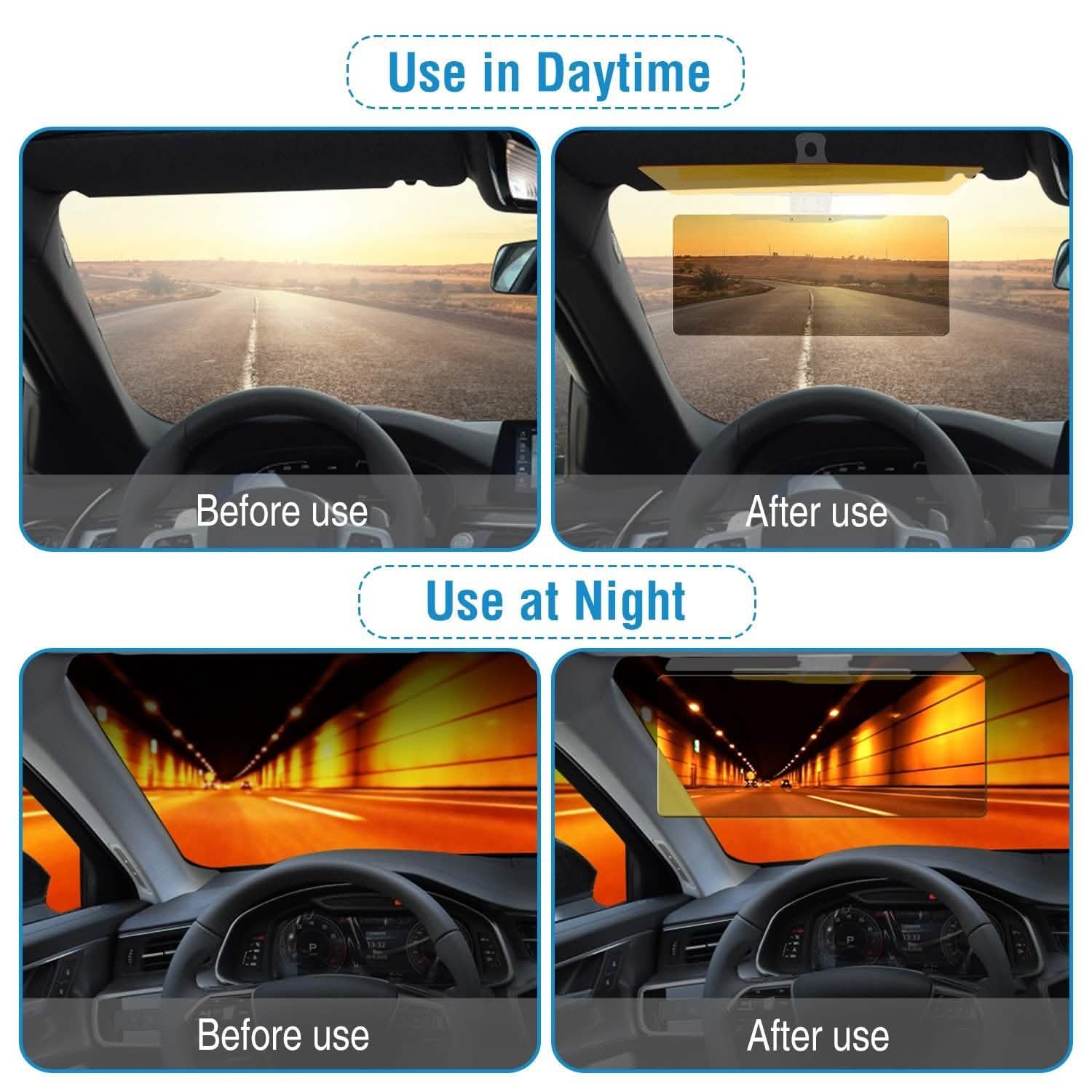2-in-1 Anti-Glare Auto Sun Visor Automotive - Tophatter Daily Deals