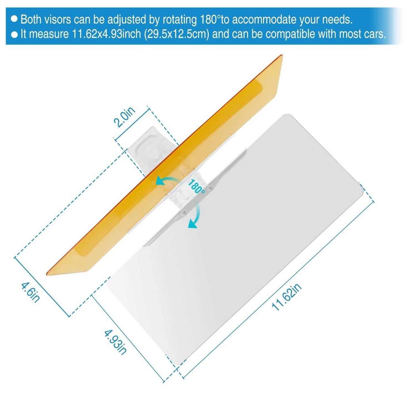 2-in-1 Anti-Glare Auto Sun Visor Automotive - Tophatter Daily Deals