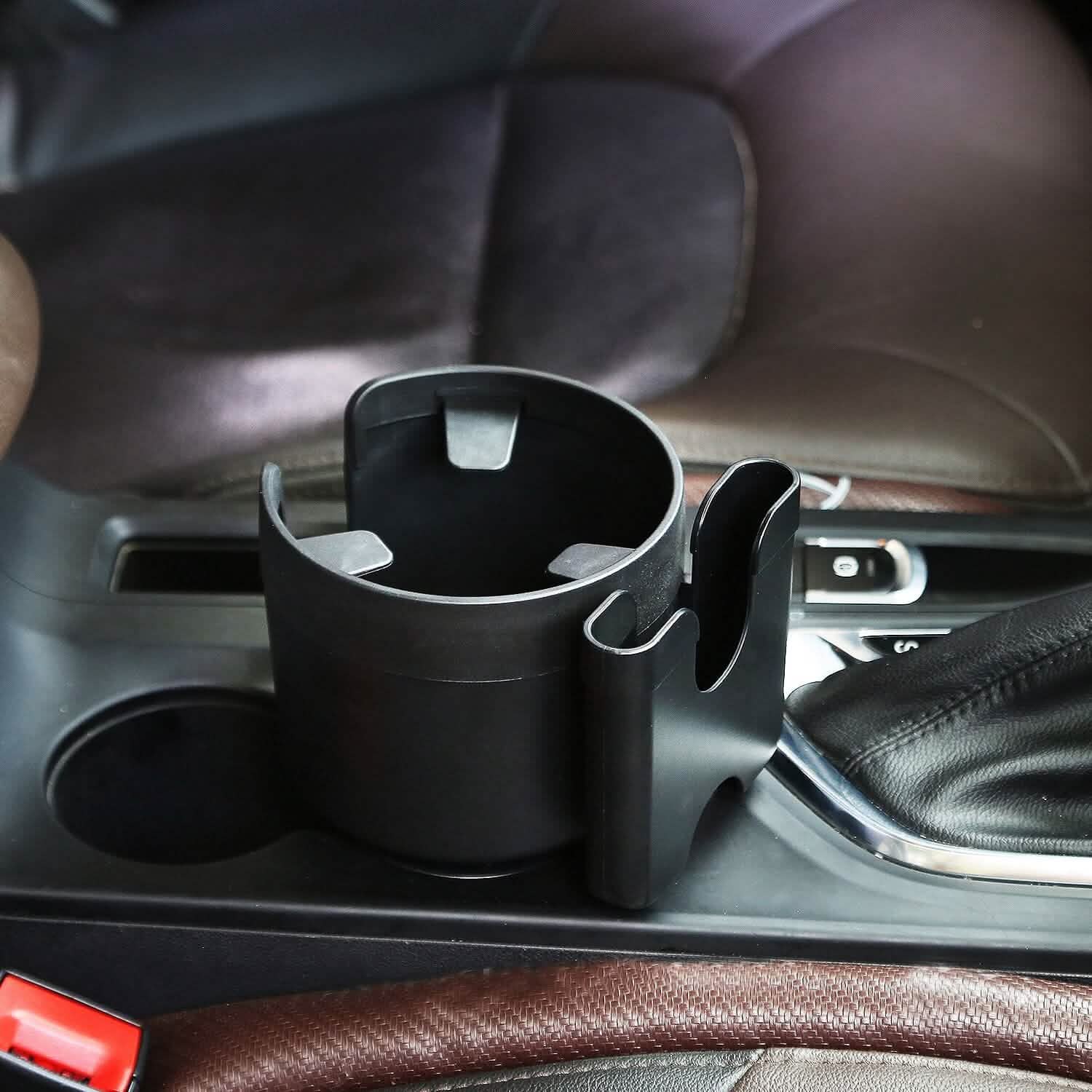 2-in-1 Car Cup Holder with Phone Holder Adjustable Base Automotive - Tophatter Daily Deals