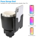 2-in-1 Car Cup Holder with Phone Holder Adjustable Base Automotive - Tophatter Daily Deals