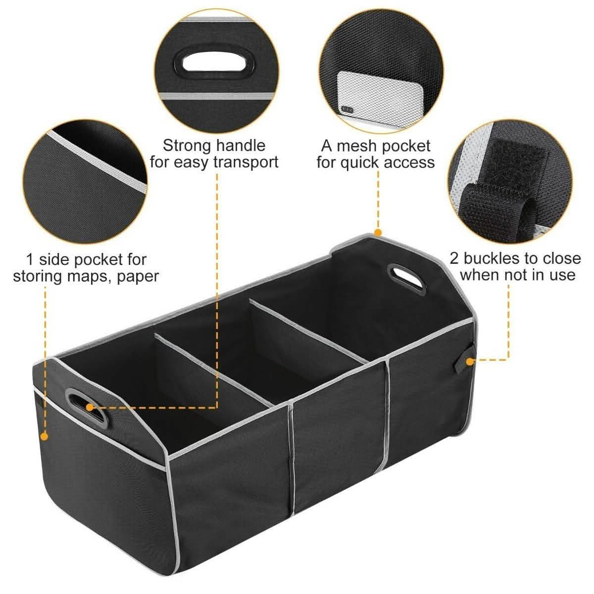 2-in-1 Collapsible Trunk Organizer with Removable Cooler Automotive - Tophatter Daily Deals