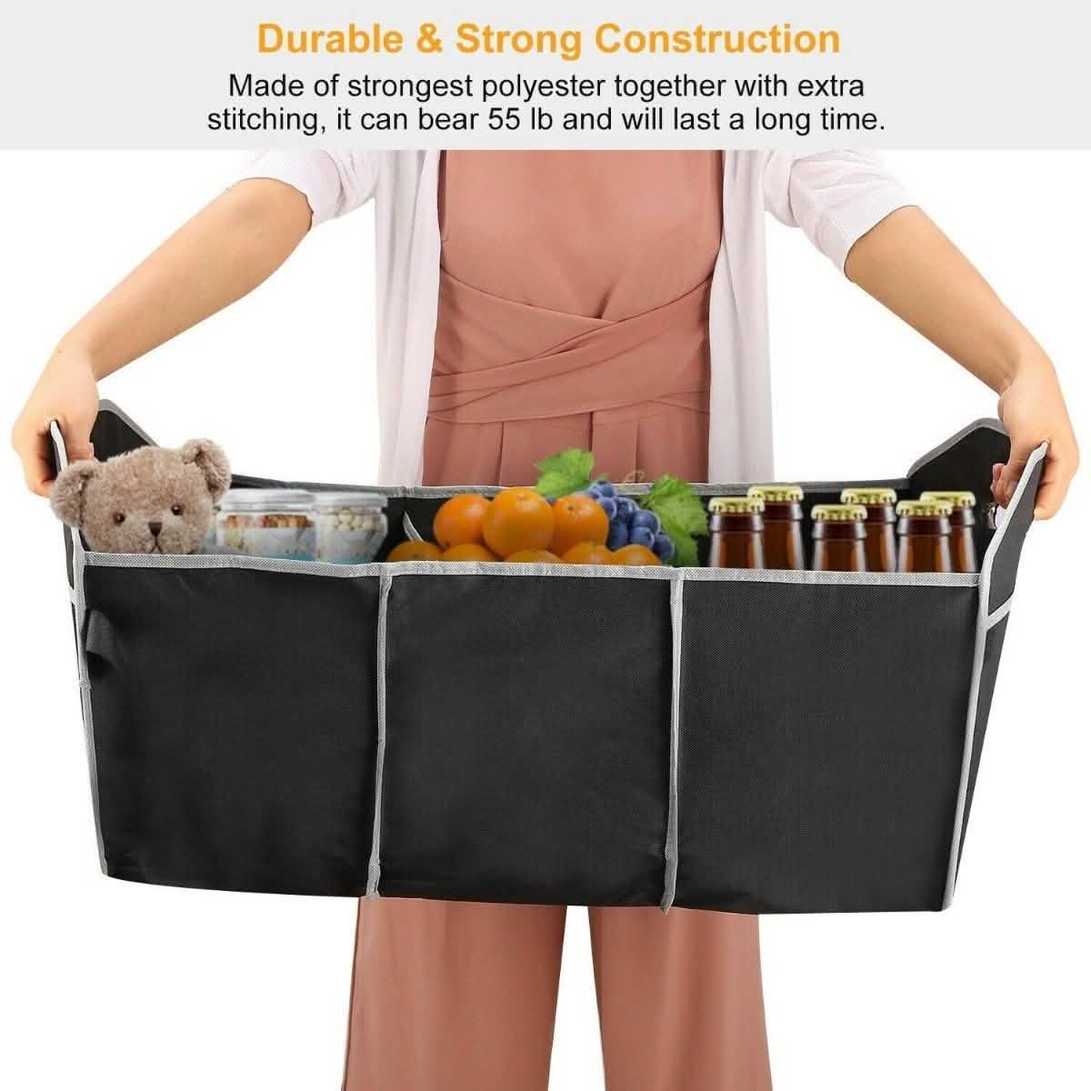 2-in-1 Collapsible Trunk Organizer with Removable Cooler Automotive - Tophatter Daily Deals