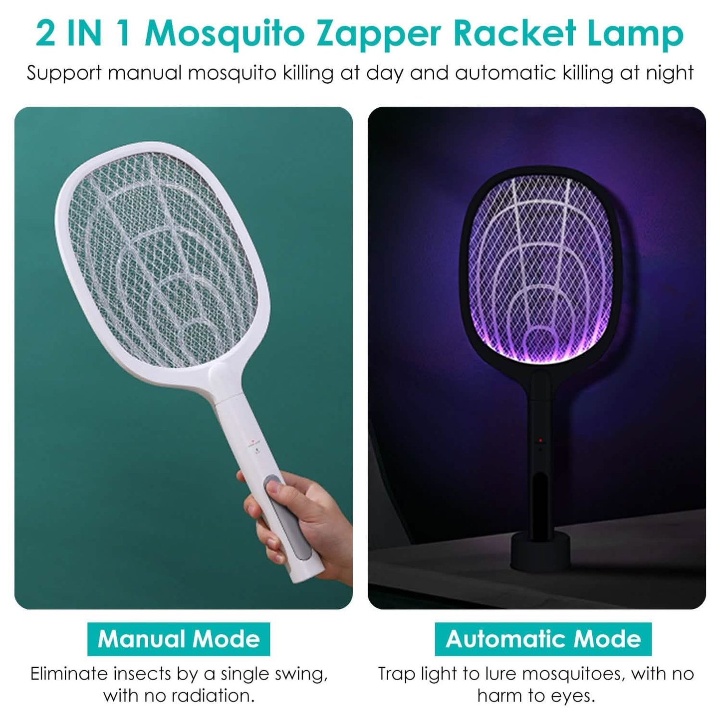 2-in-1 Electric Rechargeable Bug Zapper Insect Killer Pest Control - Tophatter Daily Deals