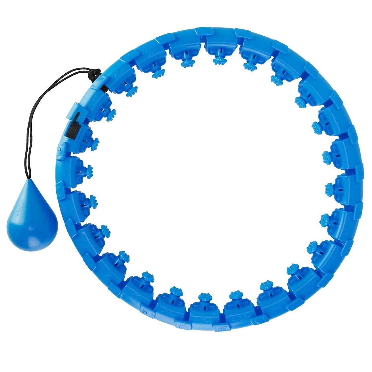 2-in-1 Fitness Hoop 24 Knots Abdomen Fitness Massage Hoops Weighted with 360 Auto Spinning Ball Detachable Knots Blue Fitness & Exercise - Tophatter Daily Deals
