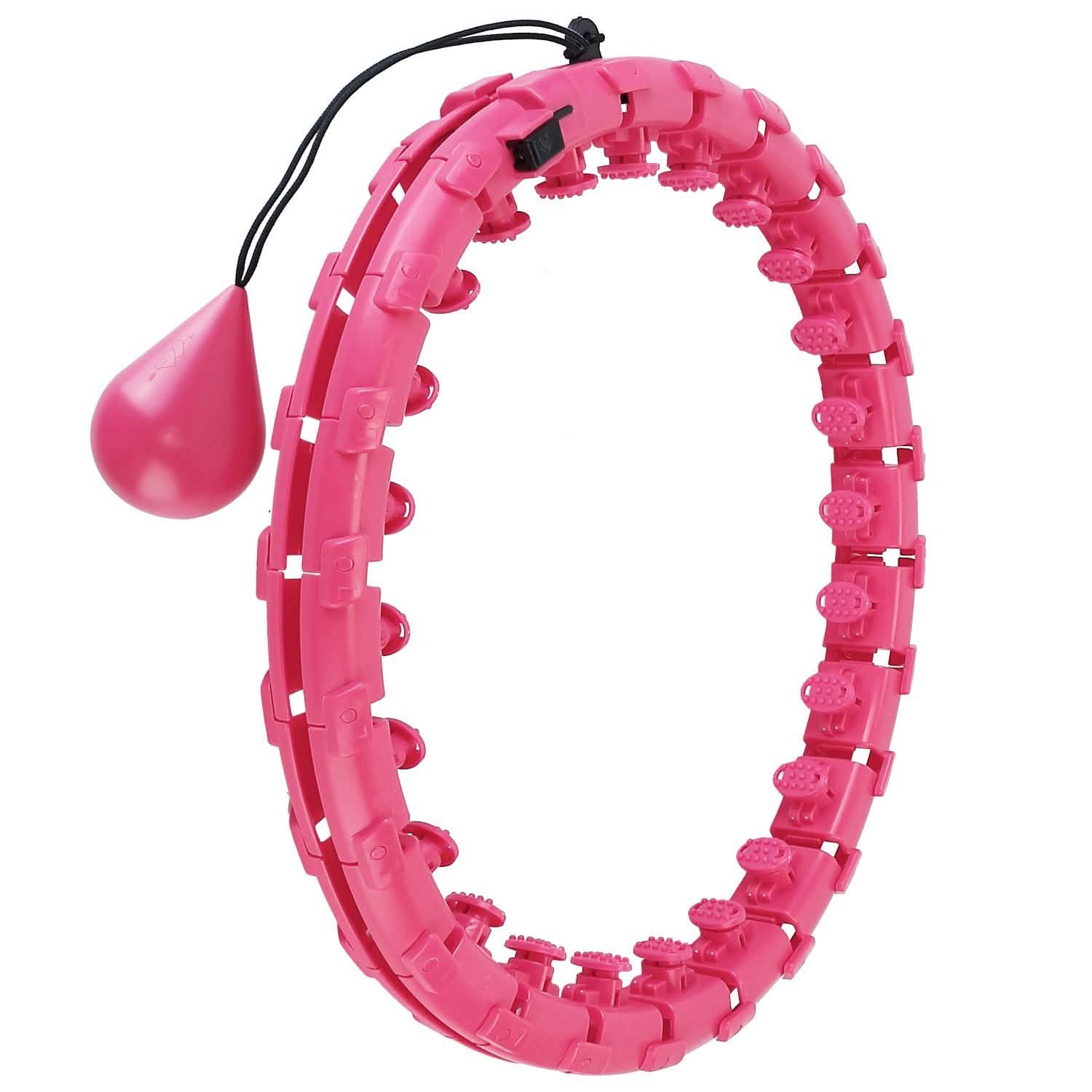 2-in-1 Fitness Hoop 24 Knots Abdomen Fitness Massage Hoops Weighted with 360 Auto Spinning Ball Detachable Knots Fitness & Exercise - Tophatter Daily Deals