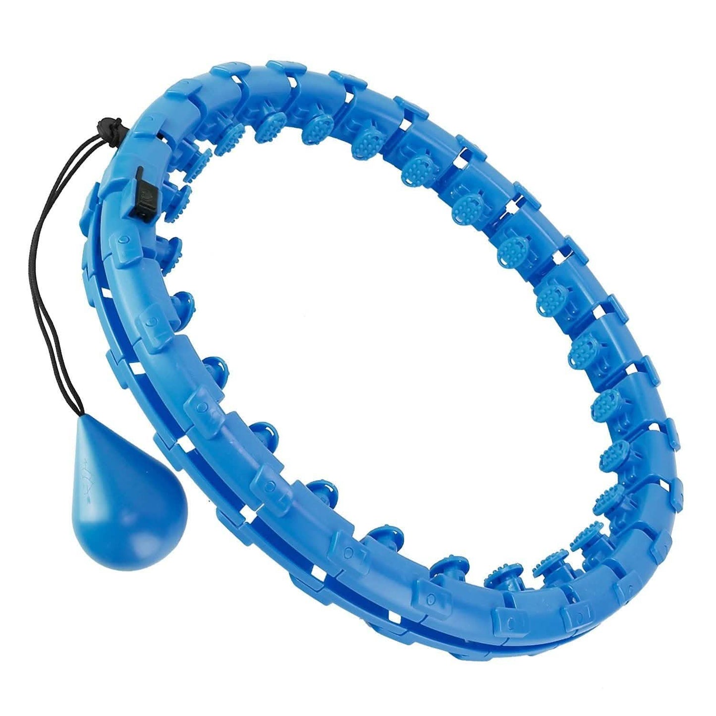 2-in-1 Fitness Hoop 24 Knots Abdomen Fitness Massage Hoops Weighted with 360 Auto Spinning Ball Detachable Knots Fitness & Exercise - Tophatter Daily Deals
