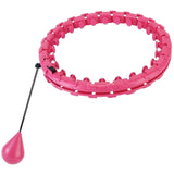 2-in-1 Fitness Hoop 24 Knots Abdomen Fitness Massage Hoops Weighted with 360 Auto Spinning Ball Detachable Knots Fitness & Exercise - Tophatter Daily Deals