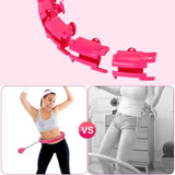 2-in-1 Fitness Hoop 24 Knots Abdomen Fitness Massage Hoops Weighted with 360 Auto Spinning Ball Detachable Knots Fitness & Exercise - Tophatter Daily Deals