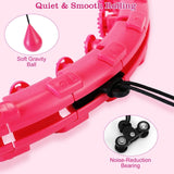 2-in-1 Fitness Hoop 24 Knots Abdomen Fitness Massage Hoops Weighted with 360 Auto Spinning Ball Detachable Knots Fitness & Exercise - Tophatter Daily Deals