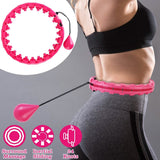 2-in-1 Fitness Hoop 24 Knots Abdomen Fitness Massage Hoops Weighted with 360 Auto Spinning Ball Detachable Knots Fitness & Exercise - Tophatter Daily Deals