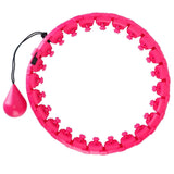 2-in-1 Fitness Hoop 24 Knots Abdomen Fitness Massage Hoops Weighted with 360 Auto Spinning Ball Detachable Knots Pink Fitness & Exercise - Tophatter Daily Deals
