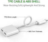 2-in-1 for Lightning Adapter For iPhone 7 8 Plus 10 X Charging Cable - Tophatter Daily Deals