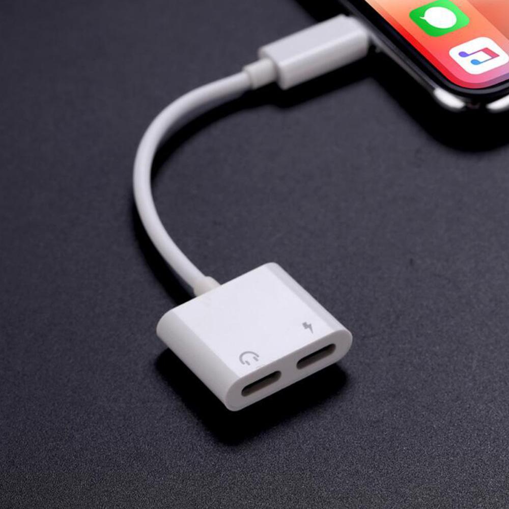 2-in-1 for Lightning Adapter For iPhone 7 8 Plus 10 X Charging Cable - Tophatter Daily Deals