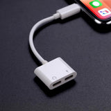 2-in-1 for Lightning Adapter For iPhone 7 8 Plus 10 X Charging Cable - Tophatter Daily Deals
