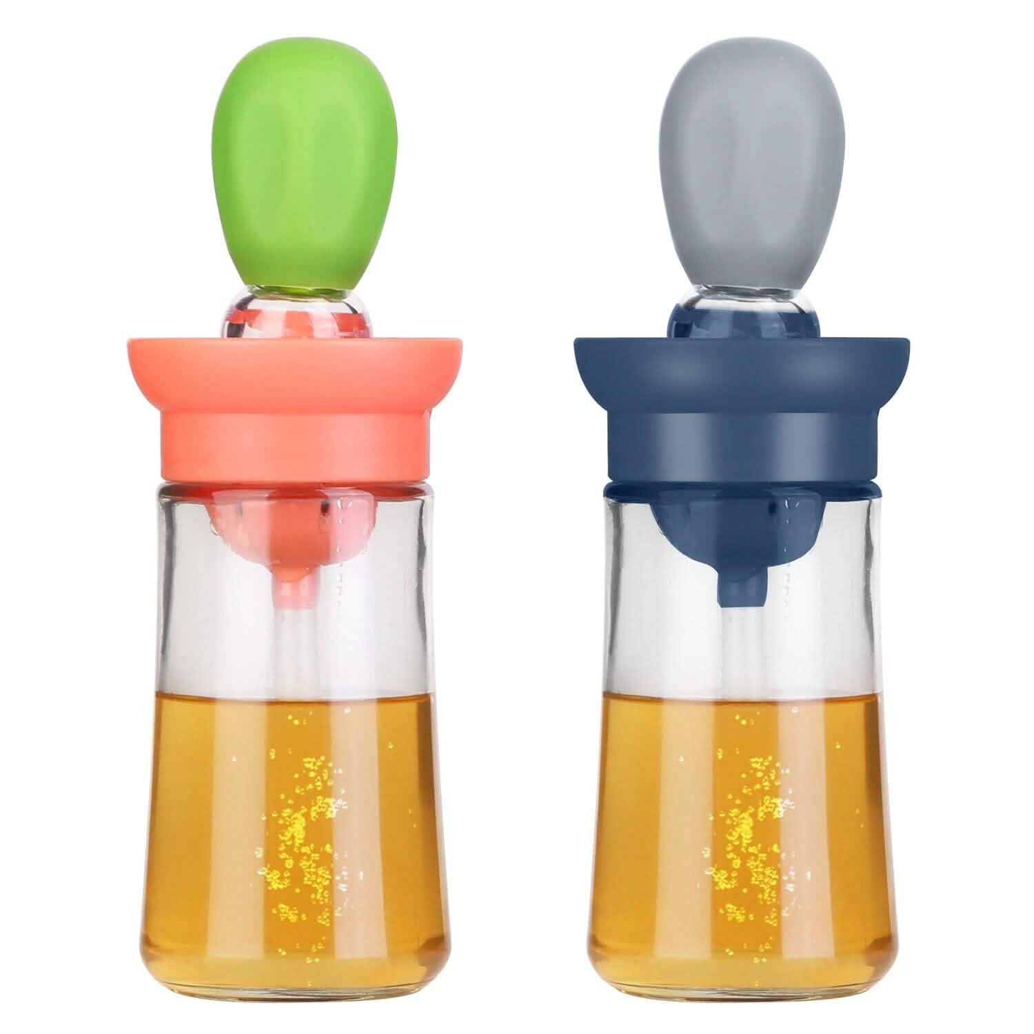 2-in-1 Glass Olive Oil Dispenser with Silicone Dropper Kitchen Tools & Gadgets - Tophatter Daily Deals