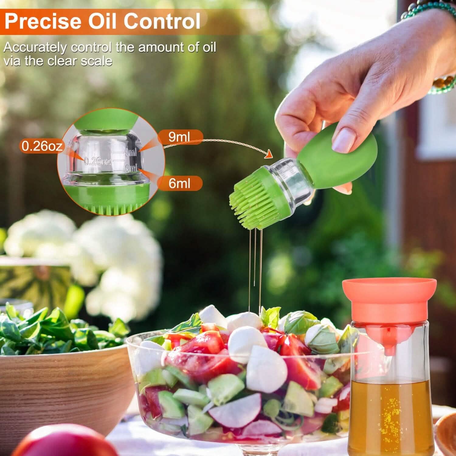 2-in-1 Glass Olive Oil Dispenser with Silicone Dropper Kitchen Tools & Gadgets - Tophatter Daily Deals