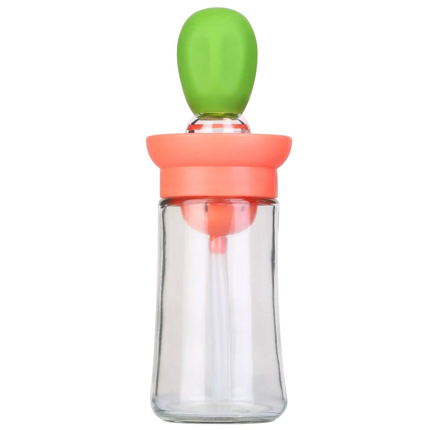 2-in-1 Glass Olive Oil Dispenser with Silicone Dropper Green Kitchen Tools & Gadgets - Tophatter Daily Deals