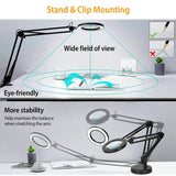 2-in-1 LED Magnifier Desk Lamp with 8x Magnifying Glass Indoor Lighting - Tophatter Daily Deals