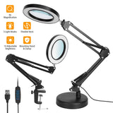 2-in-1 LED Magnifier Desk Lamp with 8x Magnifying Glass Indoor Lighting - Tophatter Daily Deals