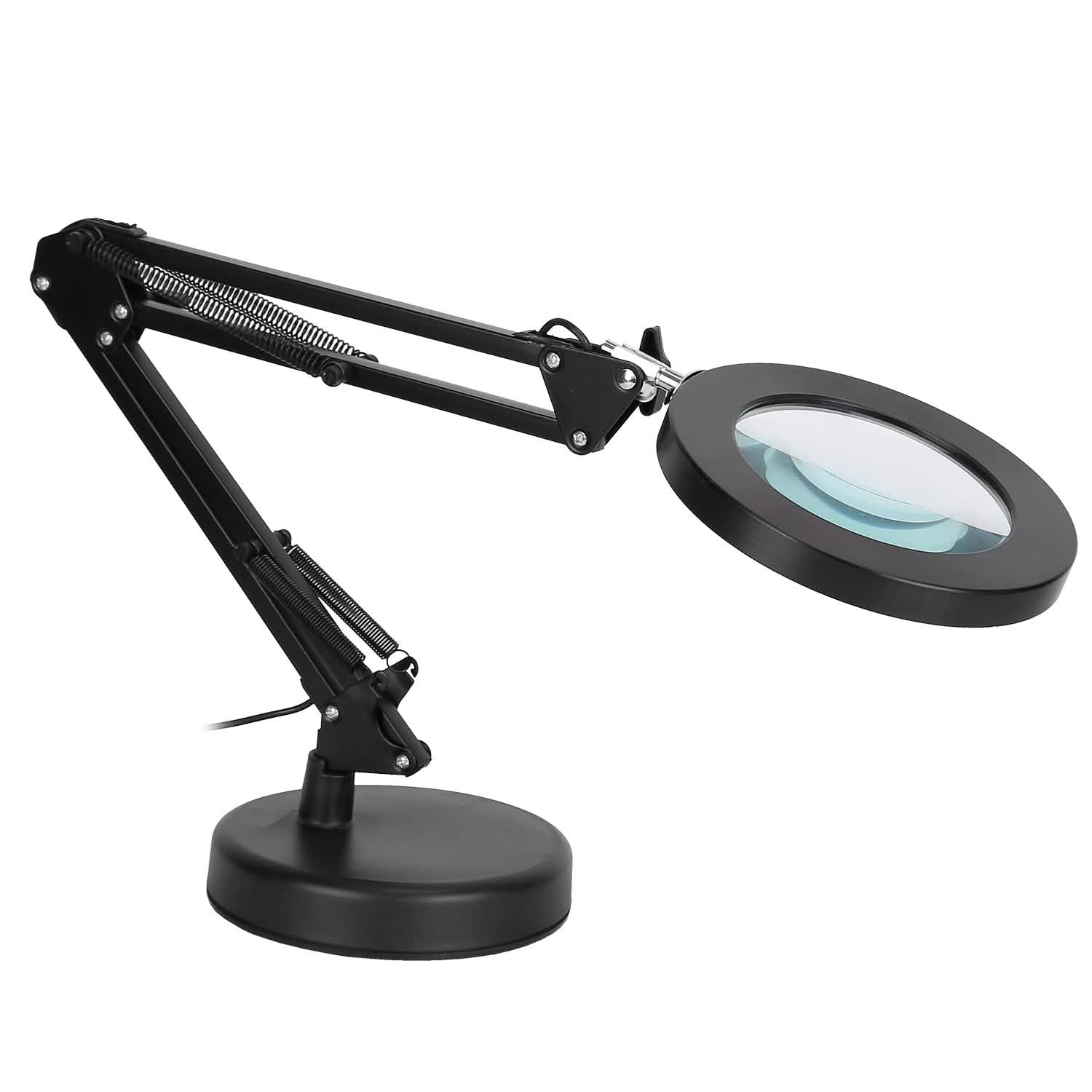 2-in-1 LED Magnifier Desk Lamp with 8x Magnifying Glass Indoor Lighting - Tophatter Daily Deals