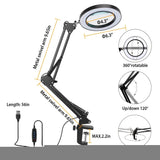 2-in-1 LED Magnifier Desk Lamp with 8x Magnifying Glass Indoor Lighting - Tophatter Daily Deals