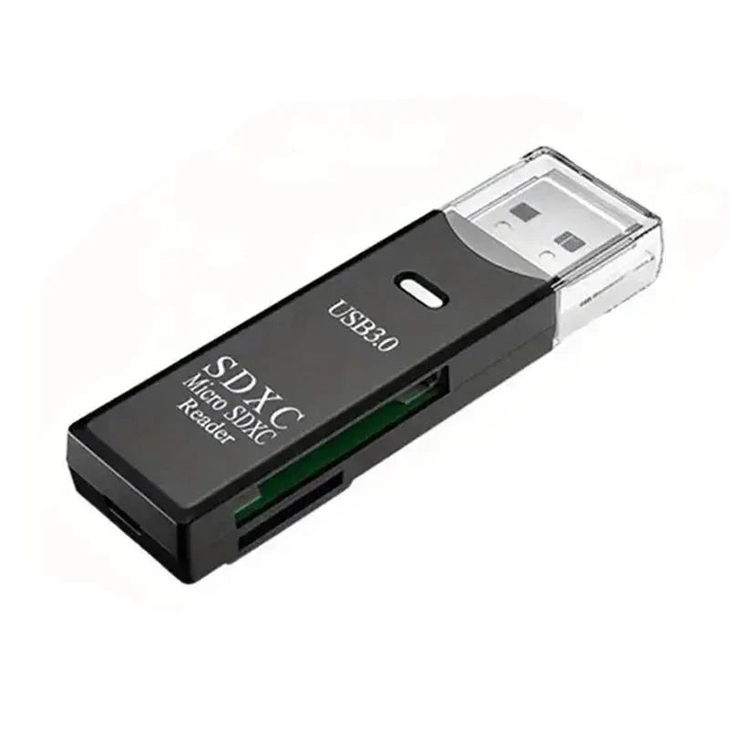 2-in-1 Multi Card Reader USB 3.0 Micro SD TF Card Memory Flash Drive Adapter Black Card Reader - Tophatter Daily Deals