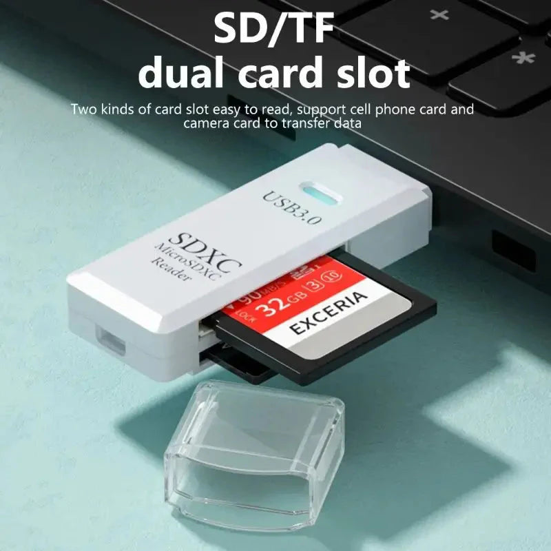 2-in-1 Multi Card Reader USB 3.0 Micro SD TF Card Memory Flash Drive Adapter Card Reader - Tophatter Daily Deals