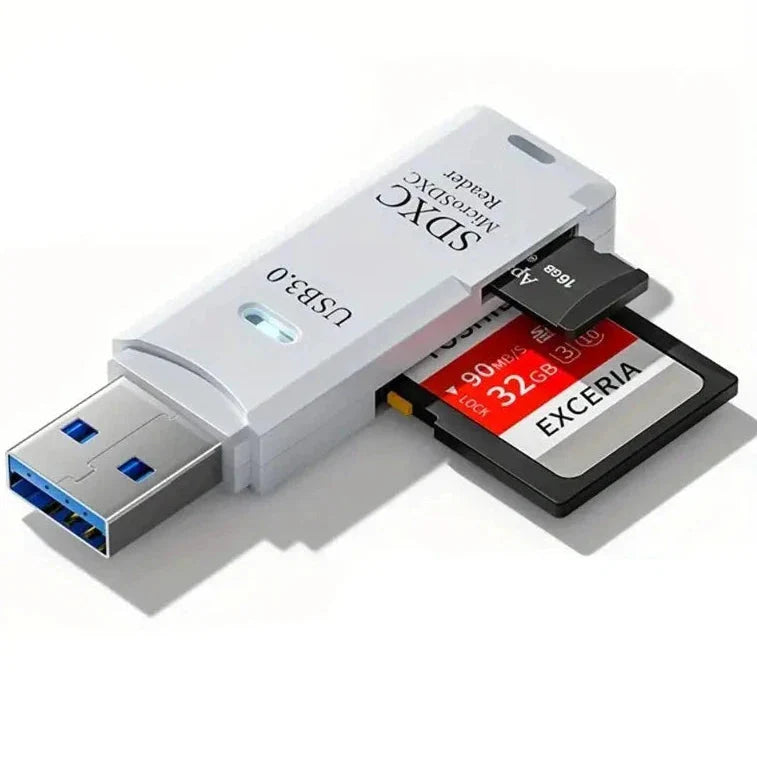 2-in-1 Multi Card Reader USB 3.0 Micro SD TF Card Memory Flash Drive Adapter Card Reader - Tophatter Daily Deals