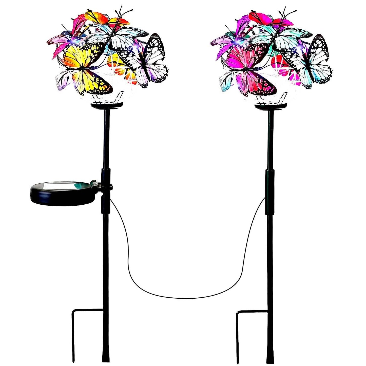 2-in-1 Outdoor Butterfly Solar Light Yard Stake Outdoor Lighting - Tophatter Daily Deals