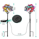 2-in-1 Outdoor Butterfly Solar Light Yard Stake Outdoor Lighting - Tophatter Daily Deals