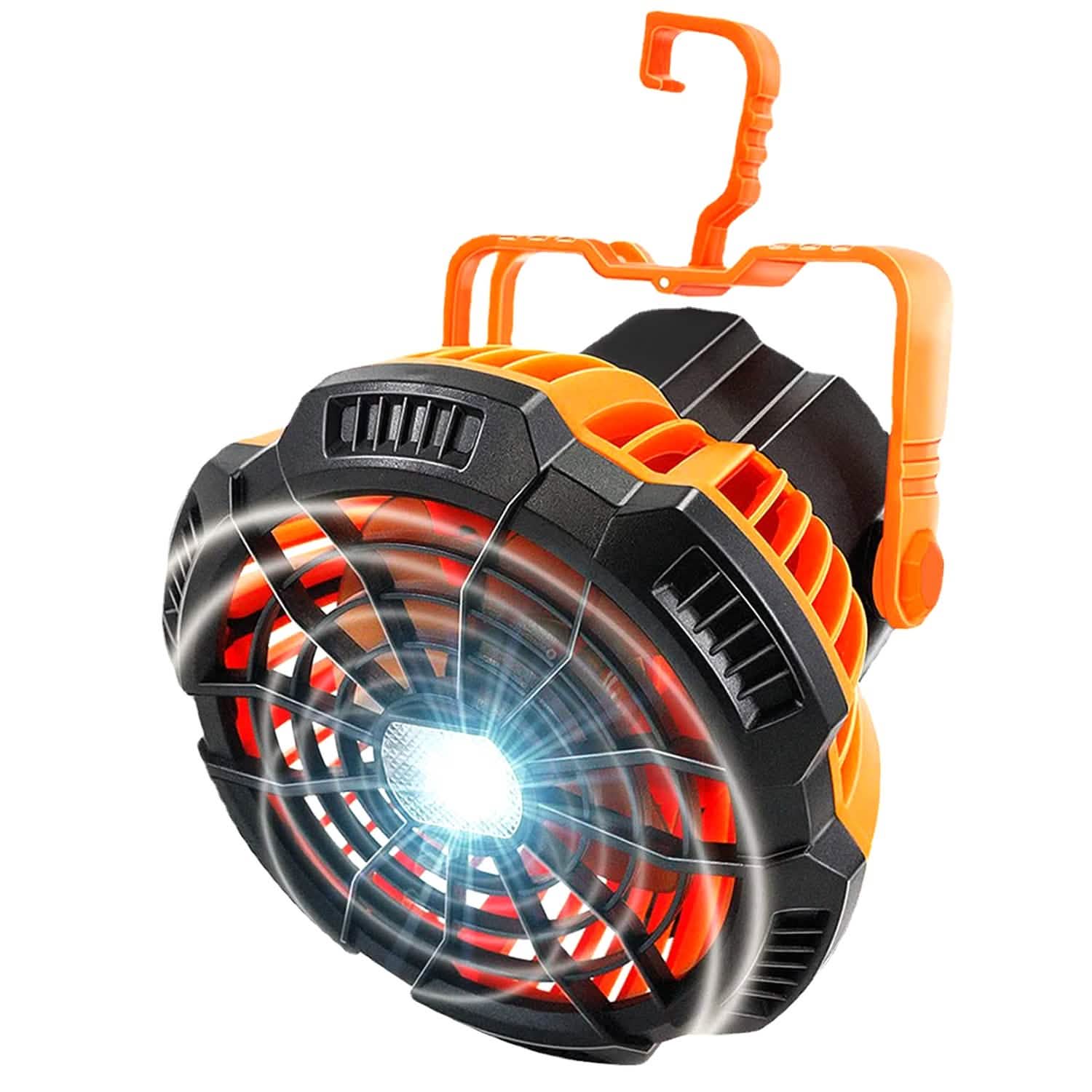 2-in-1 Portable Camping Lantern Electric Fan Outdoor Recreation - Tophatter Daily Deals