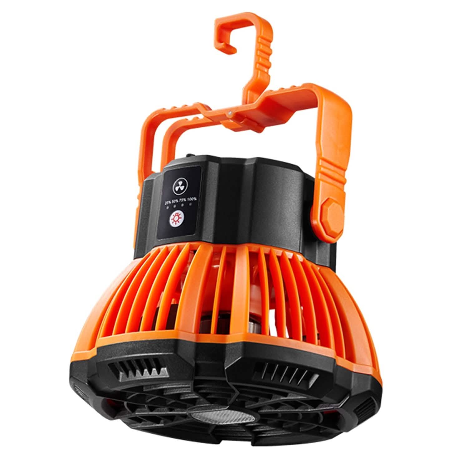 2-in-1 Portable Camping Lantern Electric Fan Outdoor Recreation - Tophatter Daily Deals