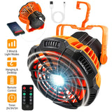 2-in-1 Portable Camping Lantern Electric Fan Outdoor Recreation - Tophatter Daily Deals