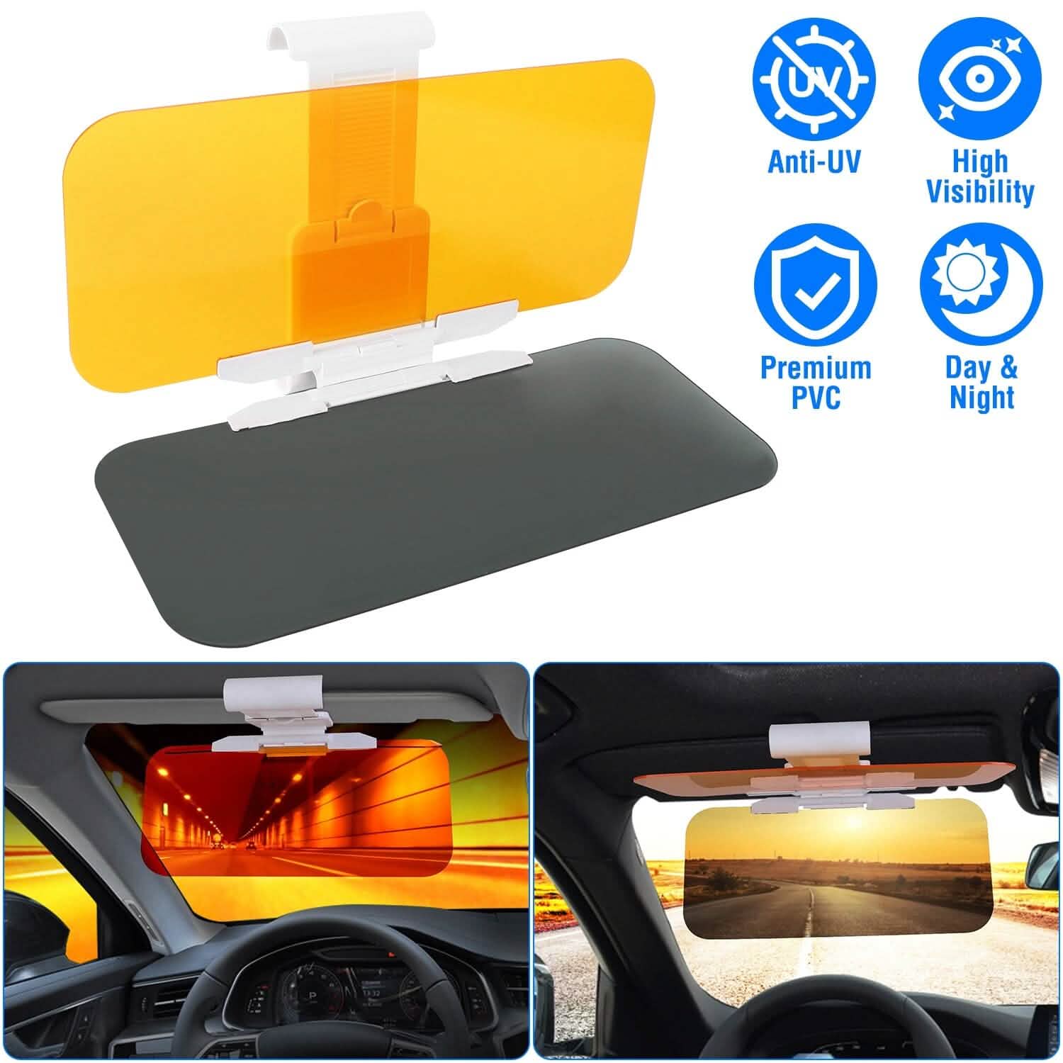 2-in-1 Sun Visor Extender with Adjustable View Angles Automotive - Tophatter Daily Deals