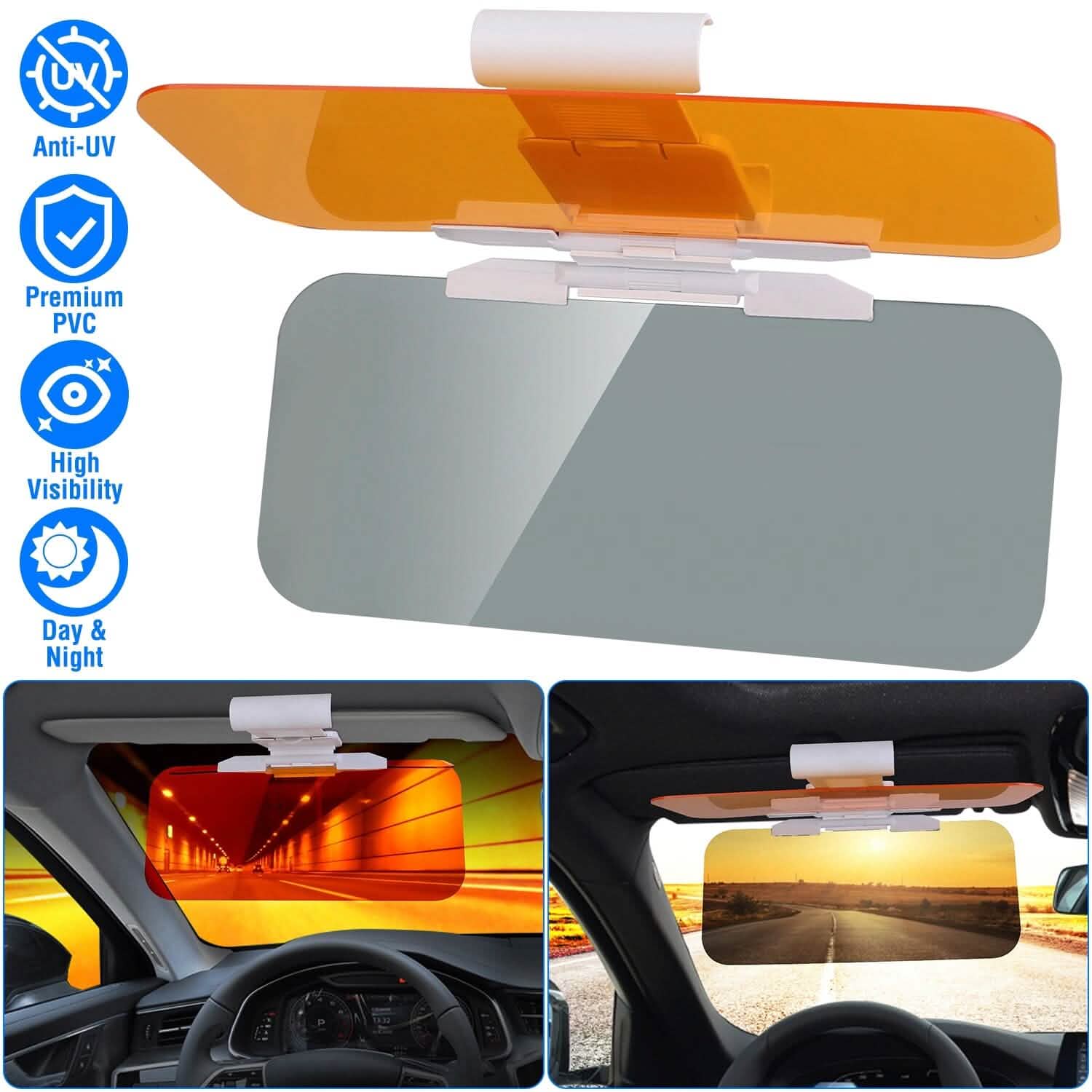 2-in-1 Sun Visor Extender with Adjustable View Angles Automotive - Tophatter Daily Deals