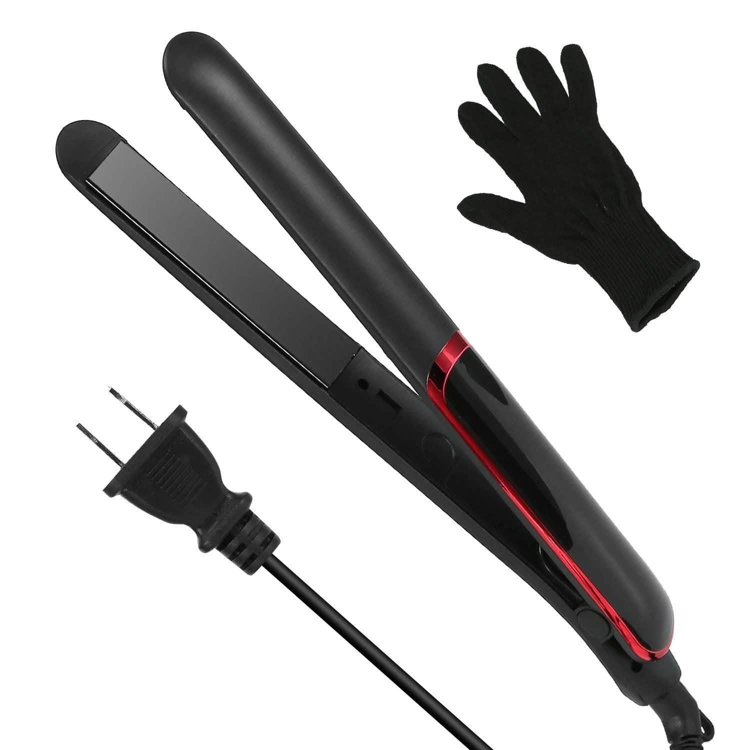 2-in-1 Twist Hair Straightener Ceramic Plate Hair Curler with Temperature Adjust LCD Display Beauty & Personal Care - Tophatter Daily Deals