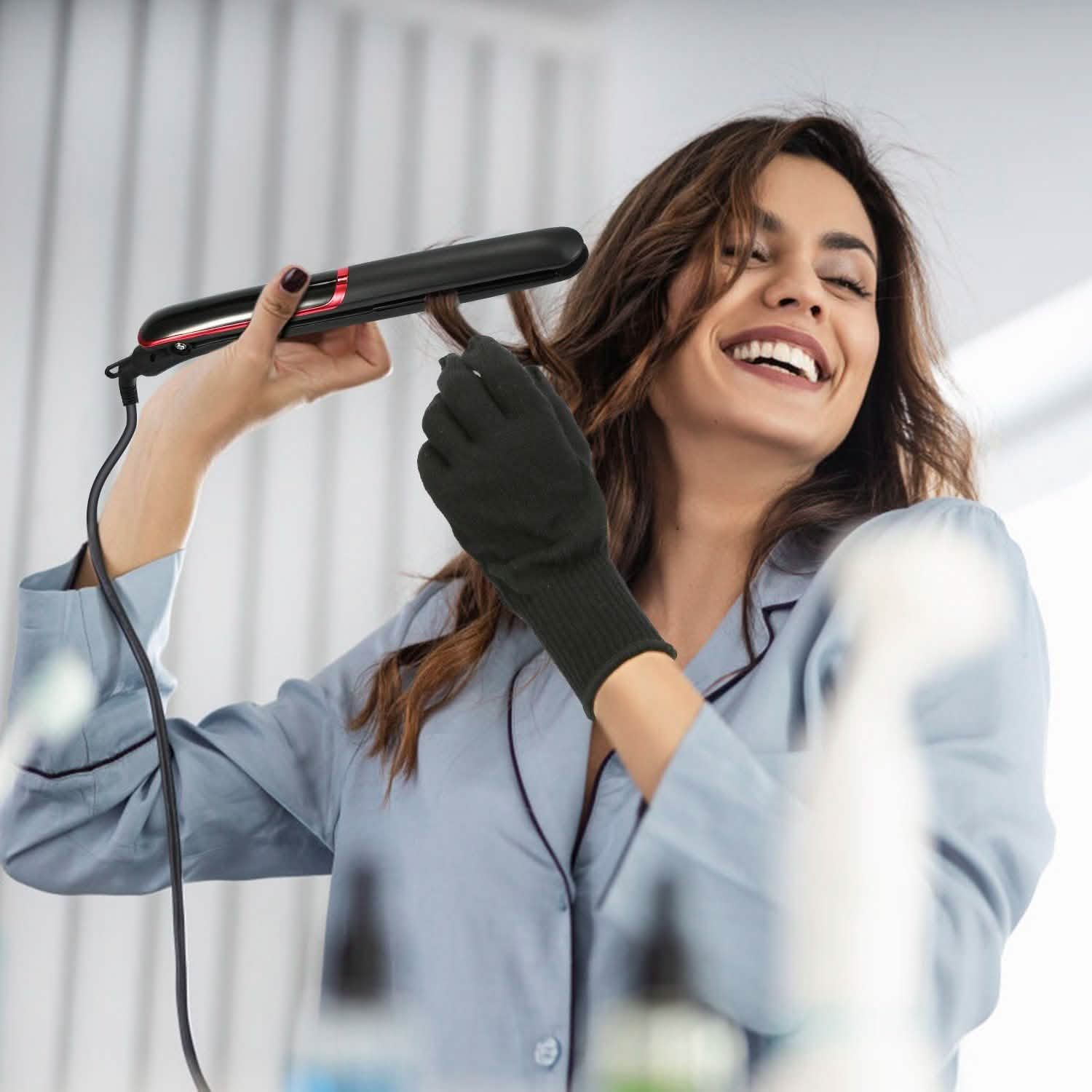 2-in-1 Twist Hair Straightener Ceramic Plate Hair Curler with Temperature Adjust LCD Display Beauty & Personal Care - Tophatter Daily Deals