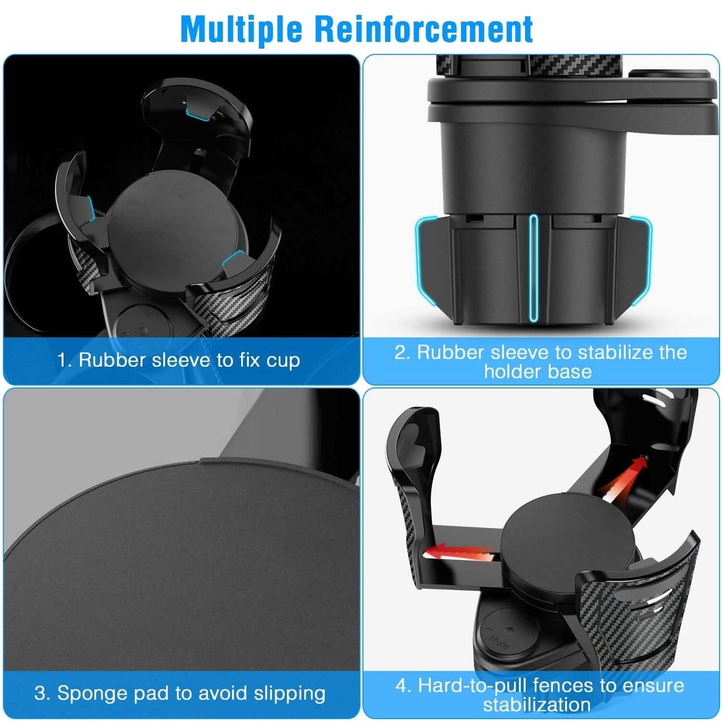2-in-1 Universal Car Cup Mount Holder with Adjustable Base Automotive - Tophatter Daily Deals