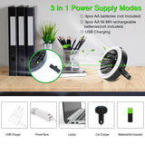2-in-1 Outdoor Battery/USB Operated Portable Camping LED Fan Outdoor Recreation - Tophatter Daily Deals
