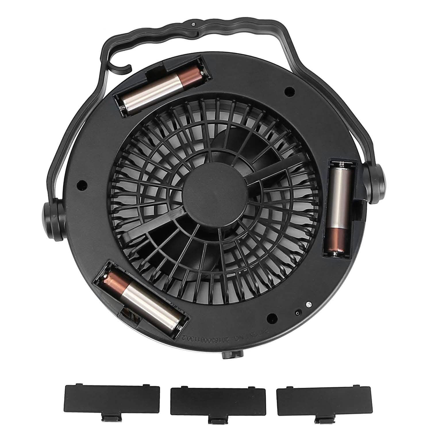 2-in-1 Outdoor Battery/USB Operated Portable Camping LED Fan Outdoor Recreation - Tophatter Daily Deals