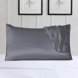 2-Pack 100% Silk Pillow Cover With Trim Gray Bedding - Tophatter Daily Deals