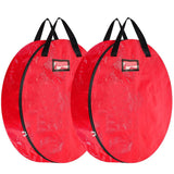 2-Pack: 30" Christmas Wreath Storage Bag 88L Seasonal Decor - Tophatter Daily Deals