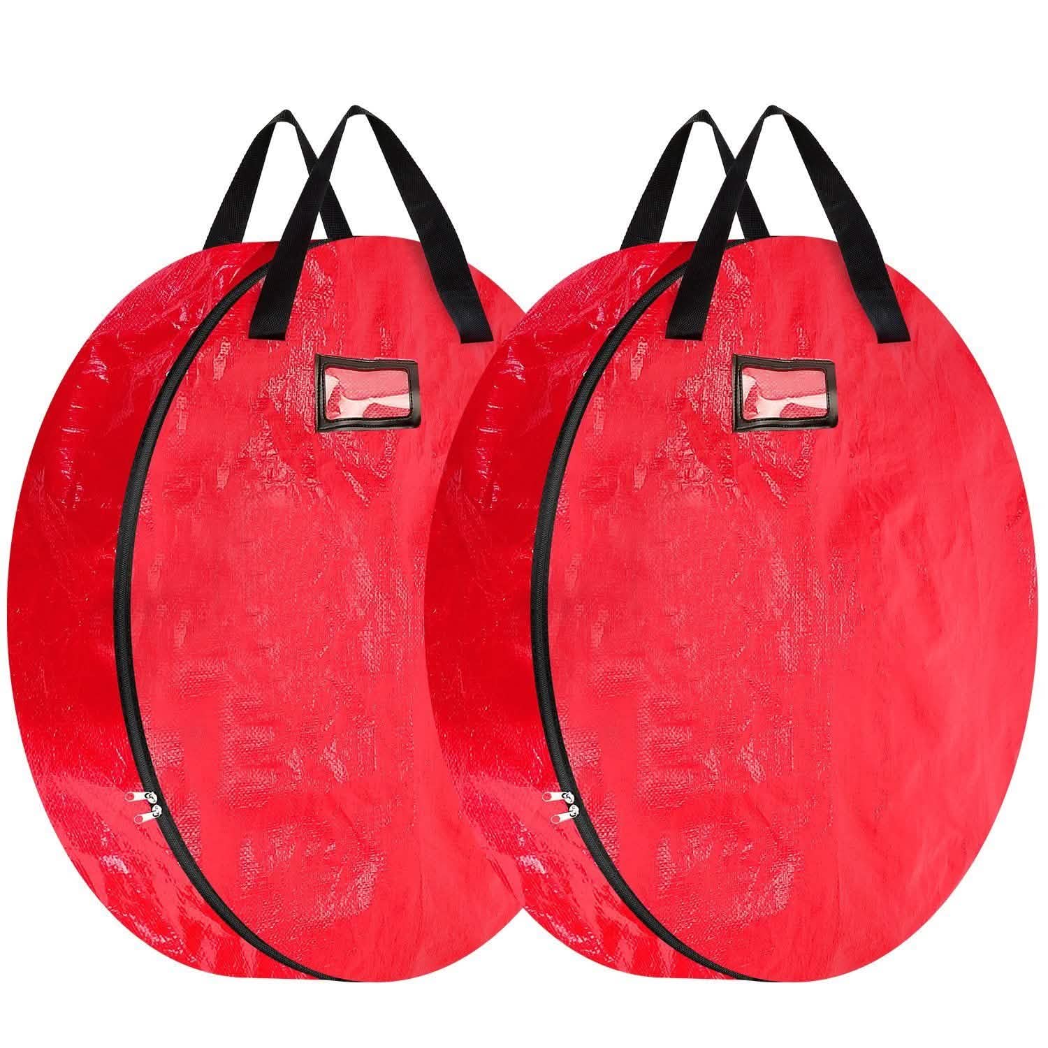 2-Pack: 30" Christmas Wreath Storage Bag 88L Seasonal Decor - Tophatter Daily Deals