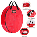 2-Pack: 30" Christmas Wreath Storage Bag 88L Seasonal Decor - Tophatter Daily Deals