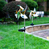 2-Pack: 32LED Outdoor Solar Ground Light Garden Lawn Waterproof Windmill Lamp Solar Outdoor Lights - Tophatter Daily Deals