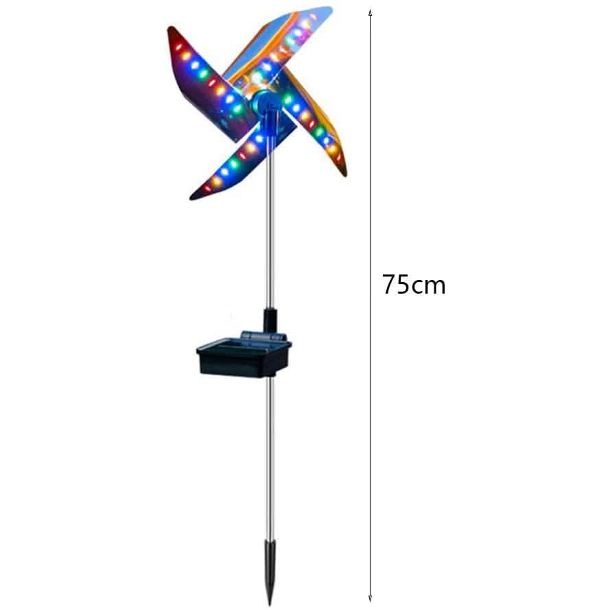 2-Pack: 32LED Outdoor Solar Ground Light Garden Lawn Waterproof Windmill Lamp Solar Outdoor Lights - Tophatter Daily Deals